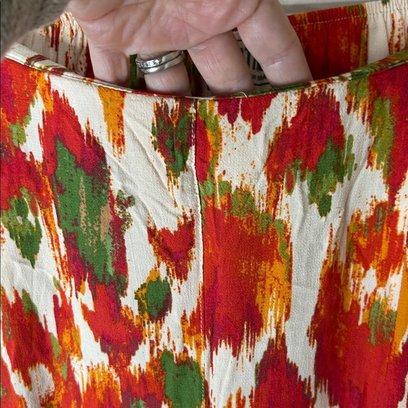 FATFACE Ines Orange Paradise Ikat Wide Leg Flowy Pants Size 8 - Picture 12 of 16